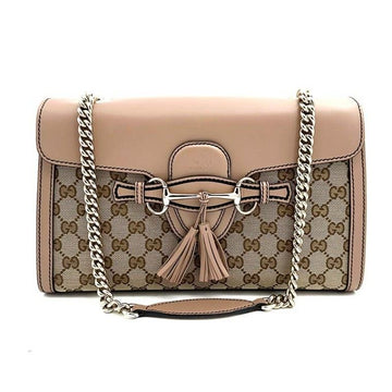 Gucci Jaqard Horsebit Chain Shoulder Bag (295402) 122316346