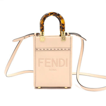 FENDI Mini Sunshine Tote Bag in Rosa Leder 8BS051 152892989