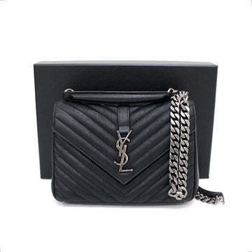 SAINT LAURENT Kollage Schwarz Leder Medium Matelassé Schultertasche und Crossbody-Tasche 600279 152892764