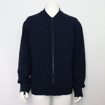 Louis Vuitton Monogram Navy Knit Zip-Up Jacket aa46879 152898791
