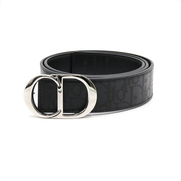 Dior Black Oblique Galaxy Leather 35mm Men's Belt 4800ZZVPD H03E 152899127
