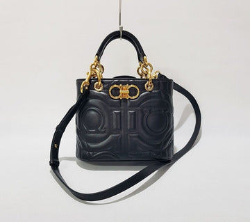 Salvatore Ferragamo Gancini Quilted Top Handle Bag 123098843
