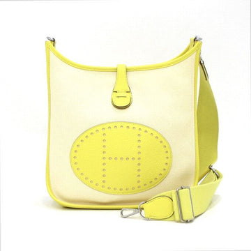 Hermes Evelyn 29 Canvas Citron Lime Shoulder Bag and Crossbody Bag H066741CKAG 152892785