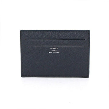 Hermes Citizen Twill Silk Inside Navy Cardholder 47465 152895197