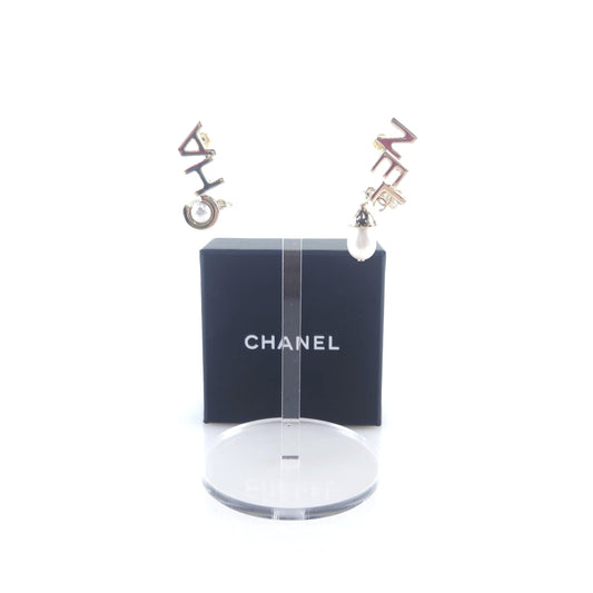 CHANEL Lettering Logo Earrings 8281 124111569