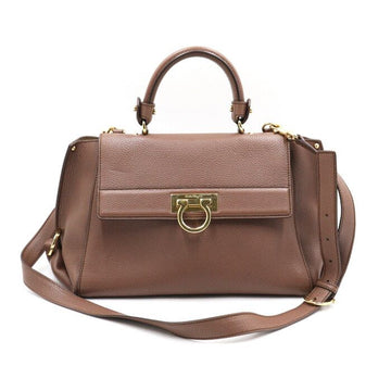 SALVATORE FERRAGAMO 21F606 Gold Henkeltasche mit Ganichini Sofia Medium aa47612 152892963