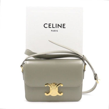Celine Green Clay Color Shiny Calfskin Tint Trionfo Women's Shoulder Bag and Crossbody Bag 188423BF4 152892988