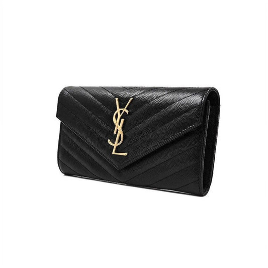 Saint Laurent Matelassé Monogram Long Wallet 372264 12125013 124412122