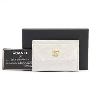 CHANEL Gabrielle Gold CC Card Holder Wallet A84386 152895606