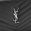 SAINT LAURENT Envelope Chain Schultertasche mit Silberdetails 695108 BOW02 1000 Schwarz 127030478 [P]