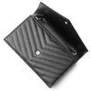 SAINT LAURENT Envelope Chain Schultertasche mit Silberdetails 695108 BOW02 1000 Schwarz 127030478 [P]