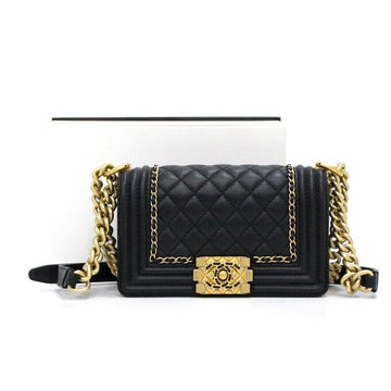 CHANEL Around Boy Small Flap Gold Chain Shoulder Bag and Crossbody Bag A67085 152892793