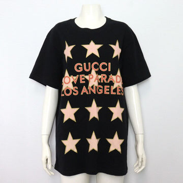 Gucci Black Cotton Star Los Angeles Oversized Women's T-Shirt 615044 152898246