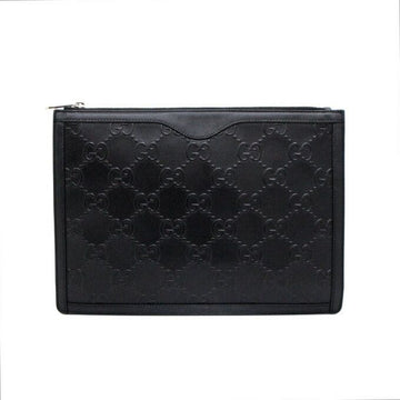 GUCCI Schwarze geprägte Leder GG Clutch für Herren 646449 152892933