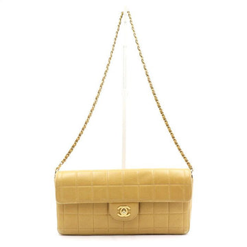 CHANEL Lambskin Chocolate Bar Baguette Bag with Gold Chain A15316 152892766