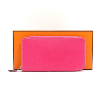 HERMES Lange Geldbörse mit Reißverschluss aus Leder in Pink aa49040 152895608