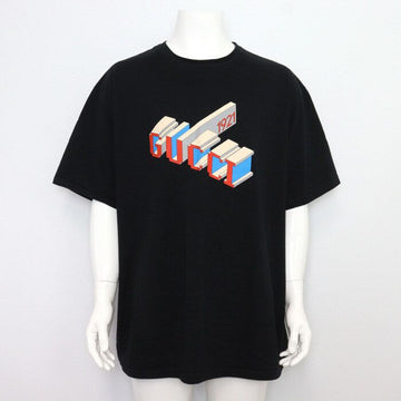 GUCCI Männer T-Shirt aus schwarzer Baumwolljersey 771758 152900117
