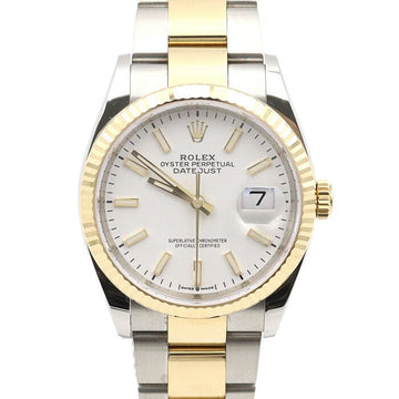 ROLEX 126233 18K Gelbgold Kombi Datejust Weiß Zifferblatt 36MM Herrenuhr 152888594