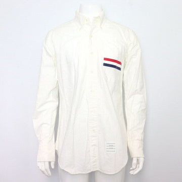 THOM BROWNE MWL175 Drei Streifen Oxford Baumwolle Herren Hemd aa49071 152898908
