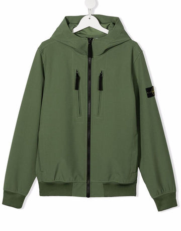 Stone Island Junior Soft Shell Hooded Jacket 10–12 Years V0058 29963598