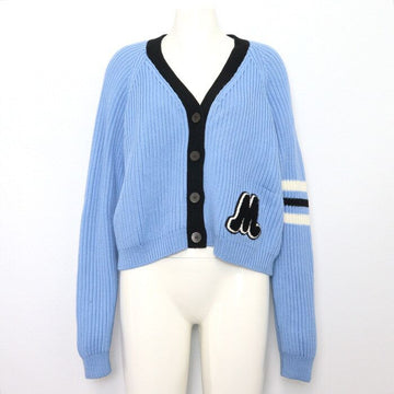 MIU MIU ウールクロップ レディースカーディガン 22シーズン Mロゴ 49338 152898272