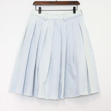 Miu Miu Denim Pleated Midi Skirt aa48700 152898434