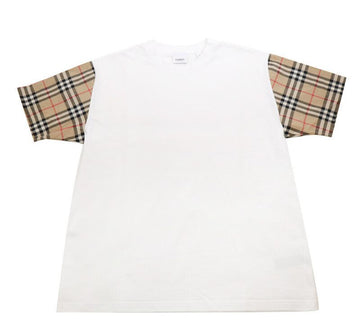 BURBERRY Check Sleeve Kurzarm-T-Shirt Weiß 8042716 107691484