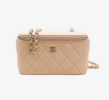 CHANEL Cosmetic Vanity Mini Pink Chain Shoulder Crossbody Bag 7523296624 128033300