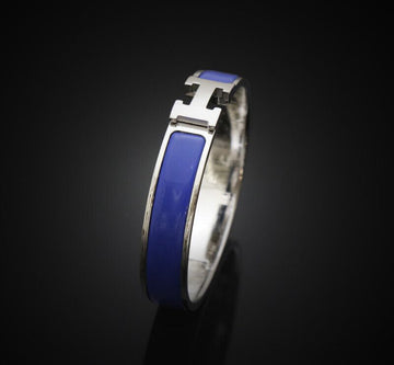 HERMES Click H Taillereifen PM blau mit Silber 7253023119 76894469