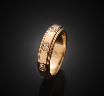 Piaget 18k Possession Ring 18K Rose Gold with 8 Diamonds 49 7458661875 121526101