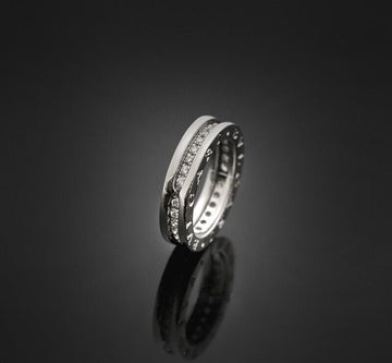 BULGARI 18k B.zero1 Ring 18K Weißgold Volldiamant 48 4.7MM 7247864152 76033621