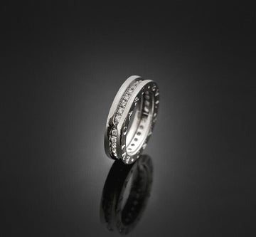 BULGARI ビゼロワン 1リング 18K ホワイトゴールド フルダイヤ 49号 4.7MM 7247859130 76033626