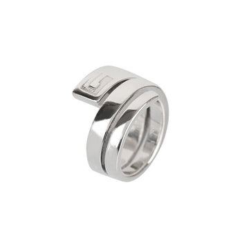 Gucci G Logo Spiral Silver Ring Size 10 14MM 7245334733 76033715