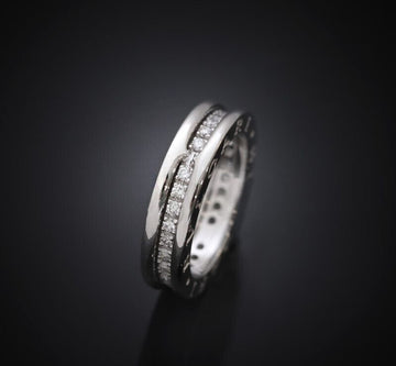BULGARI 18k B.Zero1 Ring 18K Weißgold Volldiamant 48 4,6MM 7245380035 75875670