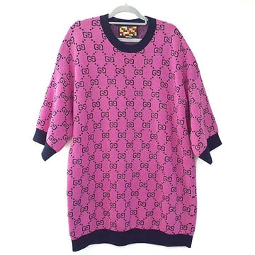 GUCCI ピンク 7分袖ニット 320250160 130796989