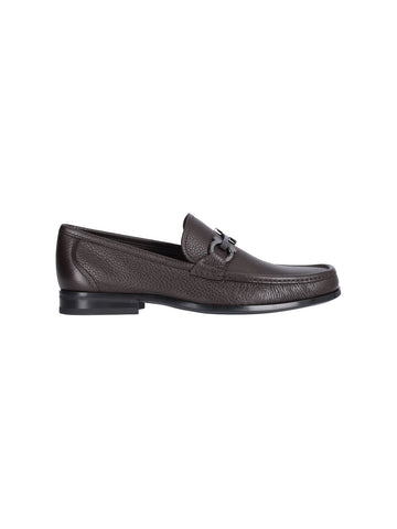 SALVATORE FERRAGAMO リファービッシュ商品 サイズ5.5 ガンチーニ フラット ローファー ダークブラウン 132706153