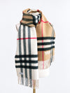 BURBERRY Contrast Check Cashmere Scarf 161767080 [P]