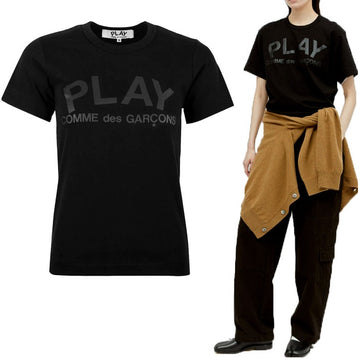 COMME DES GARCONS PLAYロゴプリントTシャツ ブラック AZ-T187-051-1-1 137993370