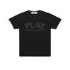 Comme Des Garcons Women's PLAY Logo Print T-Shirt Black AZ-T187-051-1-1 137993370 [P]