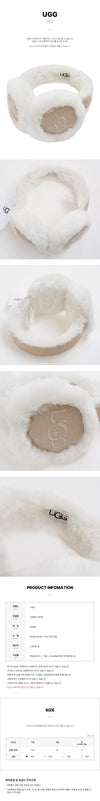Ugg 20955 SAND FW25 Women's Sheep Skin Embroidered Ear Muffs 148492661 [P]