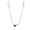 AMI Hammered Heart Logo Thin Chain Necklace 161768627 [P]