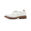 THOM BROWNE ホワイト ペブルグレイン ウィングチップ ブローグ メンズ シューズ aa59410 152317255 [P]