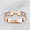 HERMES H Blanc Armreif Damenarmband Maron Glacé Roségold H700001FO19PM 48876048 [P]