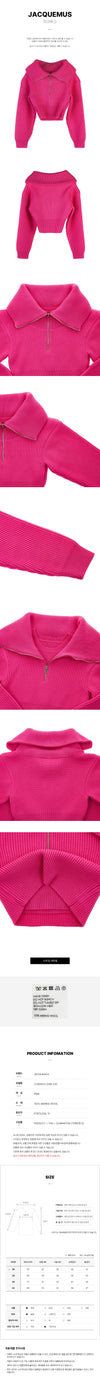 JACQUEMUS Damen Halbzip Sweater 213KN501 2086 430 39916181 [P]