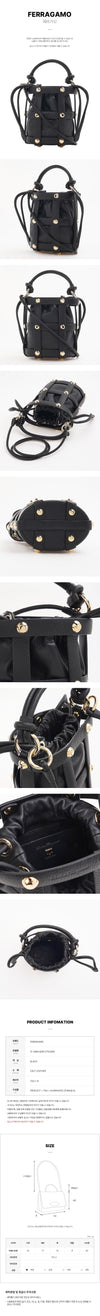 SALVATORE FERRAGAMO Cage Bag Small NERO 0752649 76551589 [P]