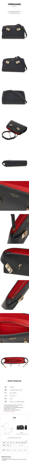 SALVATORE FERRAGAMO 21 8964 NERO FLAME RED 0774628 FW25 レディース ハグ ミニ クロスバッグ 142084149 [P]