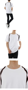 ALEXANDER MCQUEEN テープロゴハーネス半袖Tシャツ 32572204 [P]