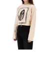 ACNE STUDIOS Logo-Print Crop Oversize Sweatshirt AI0118 AE6 153843624 [P]