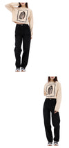 ACNE STUDIOS Logo-Print Crop Oversize Sweatshirt AI0118 AE6 153843624 [P]