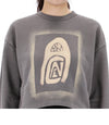 ACNE STUDIOS ロゴプリント クロップ オーバーサイズ トレーナー 44サイズ AI0118 AFH 66033474 [P]